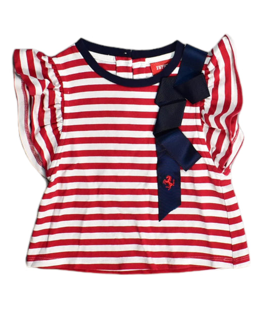 A Red Sleeveless Tops from Ferrari in size 2T for girl. (Front View)