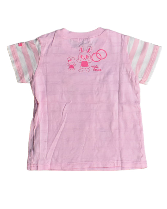 A Pink T Shirts from Miki House in size 12-18M for girl. (Back View)