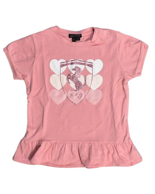 A Pink Short Sleeve Dresses from Ferrari in size 18-24M for girl. (Front View)