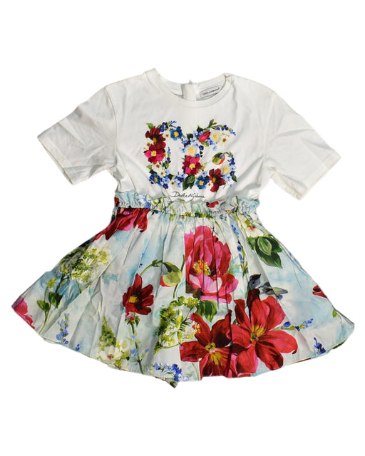 A Multicolour Short Sleeve Dresses from Dolce & Gabbana in size 3T for girl. (Front View)