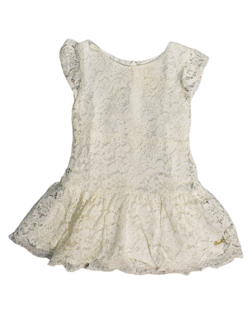 A White Sleeveless Dresses from bloomB in size 3T for girl. (Front View)
