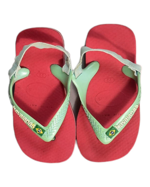 A Red Sandals from Havaianas in size 18-24M for boy. (Front View)