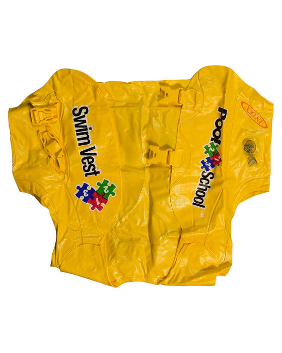A Yellow Swim Accessories from toys r us in size 3T for neutral. (Back View)
