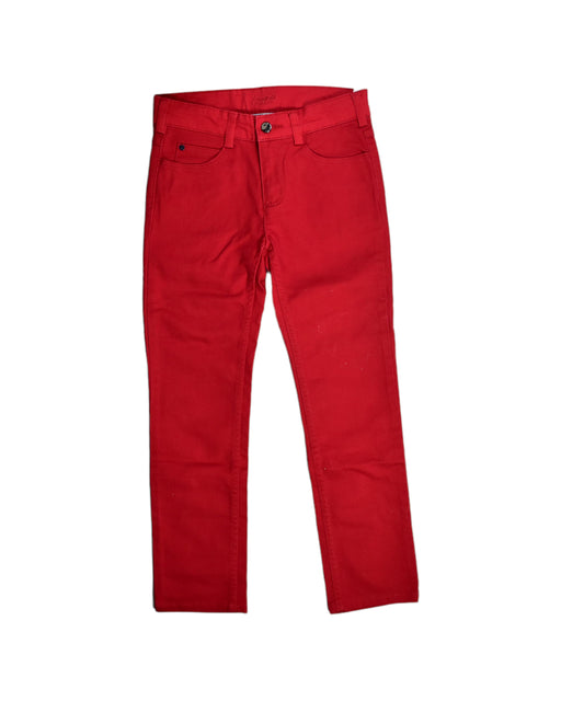 A Red Jeans from Jacadi in size 8Y for girl. (Front View)