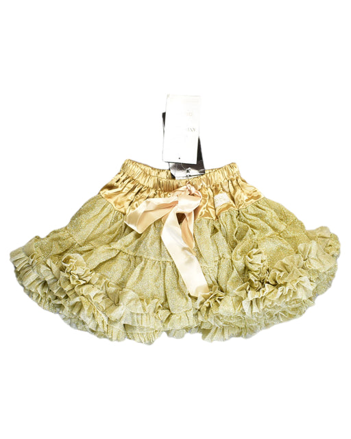A Gold Tulle Skirts from Dolly by Le Petit Tom in size 4T for girl. (Front View)