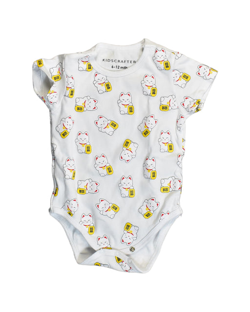 A White Bodysuits from KIDSCRAFTER in size 6-12M for boy. (Front View)