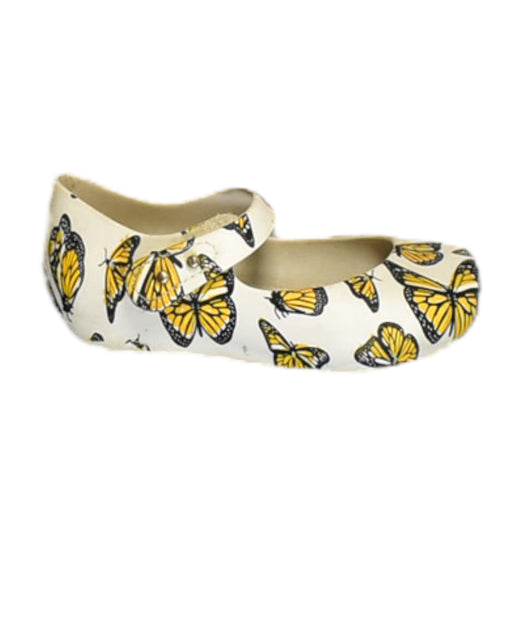 A White Flats from Mini Melissa in size 3T for girl. (Front View)