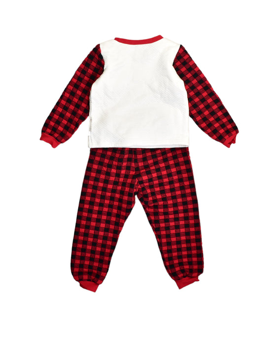 A Red Pyjama Sets from Organic Mom in size 5T for neutral. (Back View)