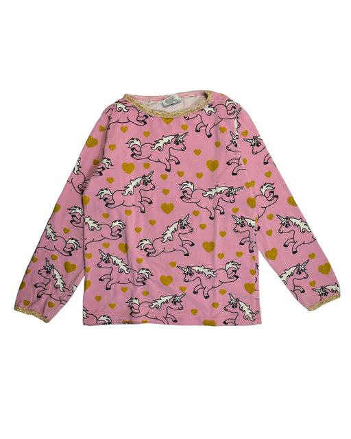 A Pink Long Sleeve Tops from Smafolk in size 5T for girl. (Front View)