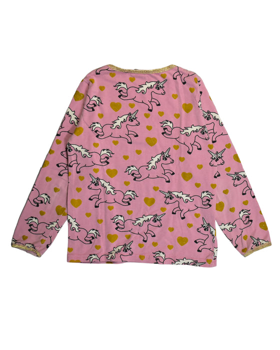 A Pink Long Sleeve Tops from Smafolk in size 5T for girl. (Back View)