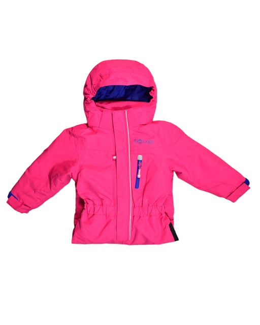 A Pink Snowsuits from trollkids in size 3T for girl. (Front View)