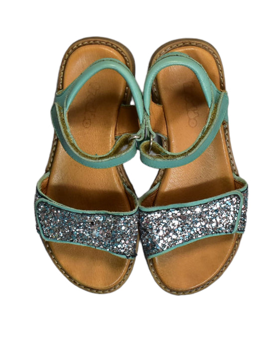 A Teal Sandals from Froddo in size 6T for girl. (Back View)