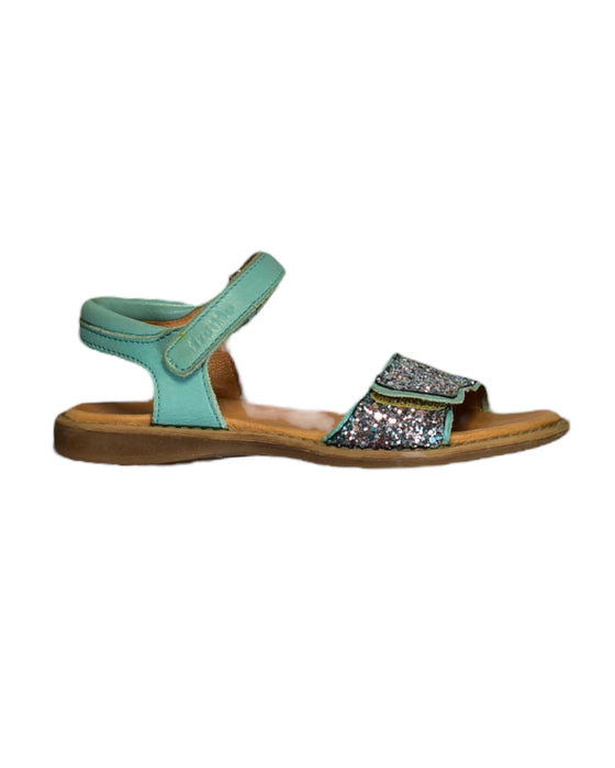 A Teal Sandals from Froddo in size 6T for girl. (Front View)