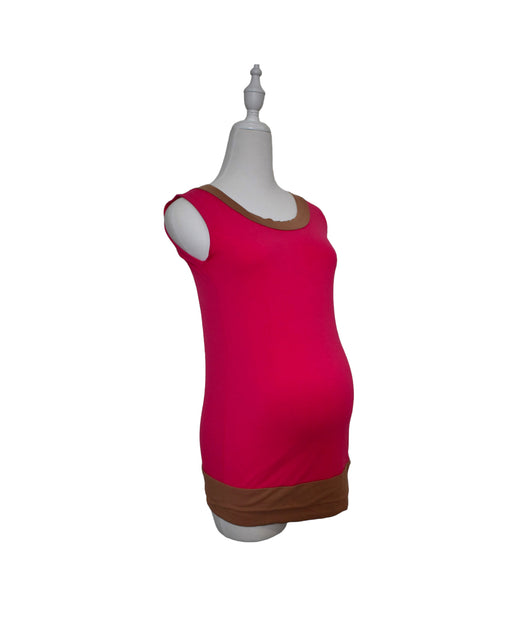 A Pink Sleeveless Tops from Spring in size S for maternity. (Front View)