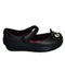 A Black Flats from Mini Melissa in size 4T for girl. (Front View)
