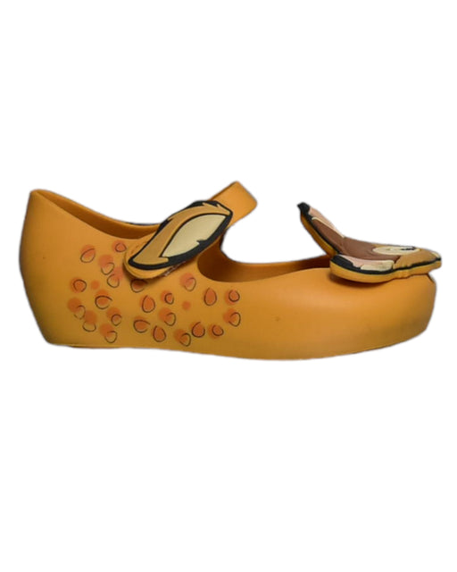 A Yellow Flats from Mini Melissa in size 4T for girl. (Front View)