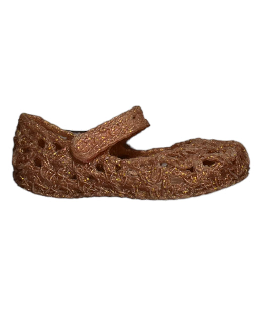 A Brown Flats from Mini Melissa in size 4T for girl. (Front View)