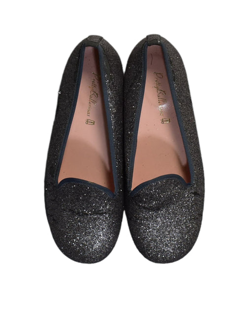 A Black Flats from Pretty Ballerinas in size 9Y for girl. (Front View)