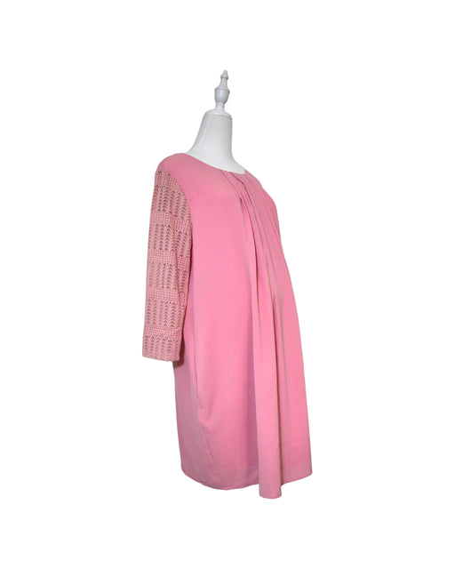 A Pink Long Sleeve Dresses from Bove in size XL for maternity. (Front View)