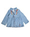 A Blue Long Sleeve Dresses from Guess in size 4T for girl. (Front View)