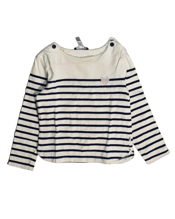 A White Long Sleeve Tops from Okaïdi in size 5T for boy. (Front View)