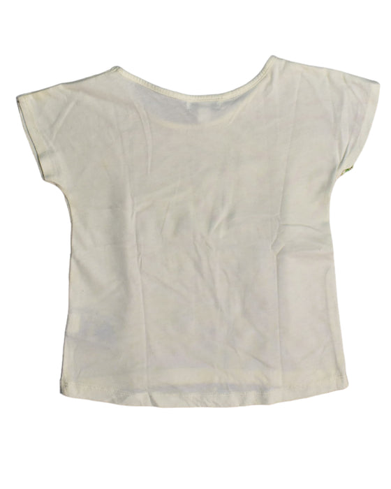 A White Short Sleeve Tops from DKNY in size 4T for girl. (Back View)