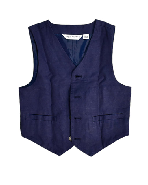 A Blue Suit Vests from Janie & Jack in size 4T for boy. (Front View)