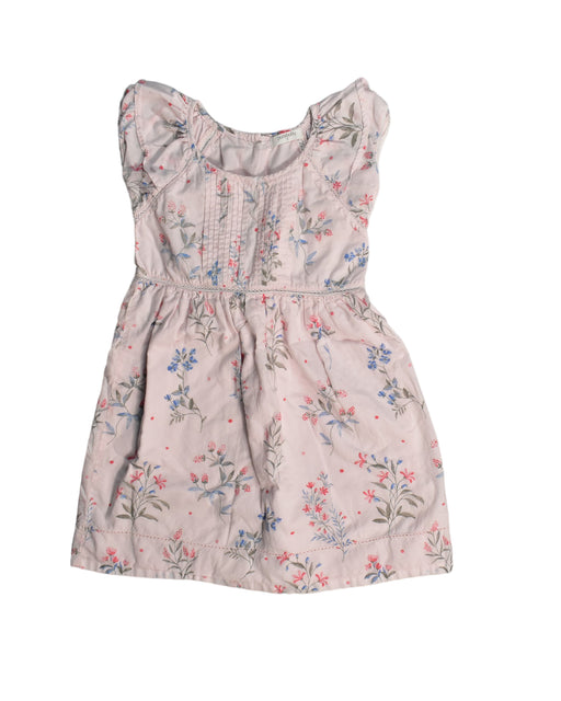 A Pink Sleeveless Dresses from Purebaby in size 3T for girl. (Front View)