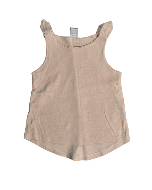 A Beige Sleeveless Tops from Petit Bateau in size 4T for girl. (Front View)