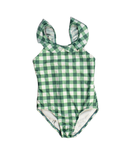 A Green Swimsuits from Cat & Jack in size 7Y for girl. (Front View)
