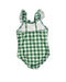 A Green Swimsuits from Cat & Jack in size 7Y for girl. (Back View)