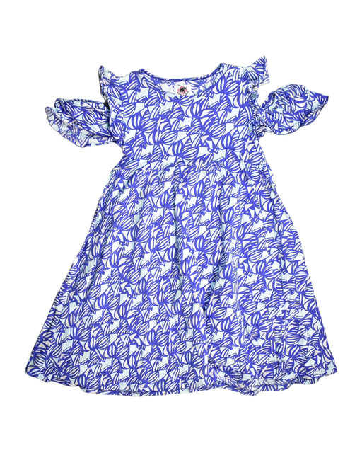 A Purple Short Sleeve Dresses from Roses & Rhinos in size 8Y for girl. (Front View)