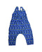 A Blue Long Overalls from Roses & Rhinos in size 8Y for boy. (Back View)