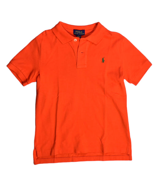 A Orange Short Sleeve Polos from Polo Ralph Lauren in size 5T for boy. (Front View)