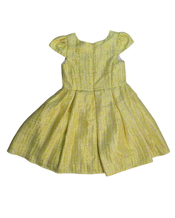 A Gold Short Sleeve Dresses from Bloom in size 6T for girl. (Back View)