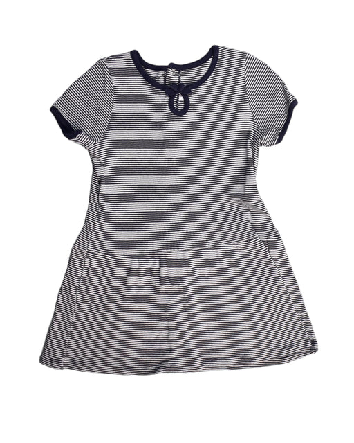 A Grey Short Sleeve Dresses from Petit Bateau in size 3T for girl. (Front View)