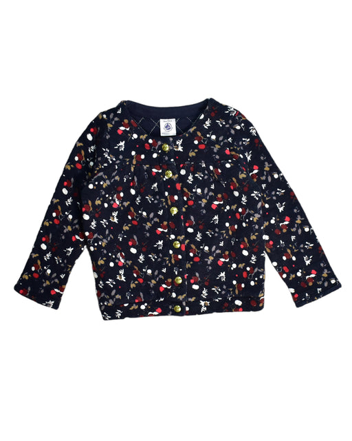 A Black Cardigans from Petit Bateau in size 3T for girl. (Front View)