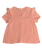 A Pink Short Sleeve Tops from Petit Bateau in size 3T for girl. (Back View)