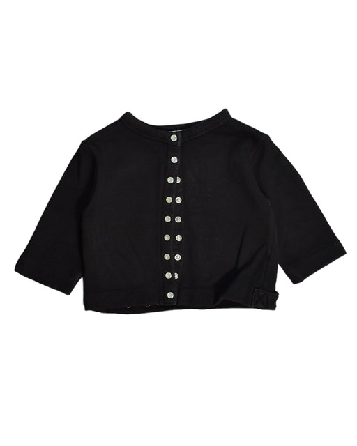 A Black Cardigans from Agnes b. in size 6-12M for girl. (Front View)
