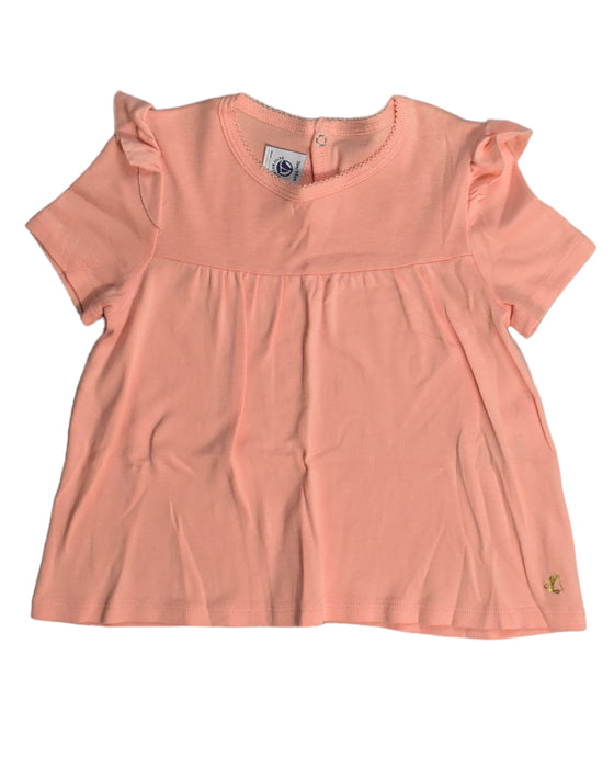 A Pink Short Sleeve Tops from Petit Bateau in size 3T for girl. (Front View)