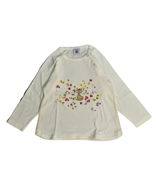 A White Long Sleeve Tops from Petit Bateau in size 18-24M for girl. (Front View)