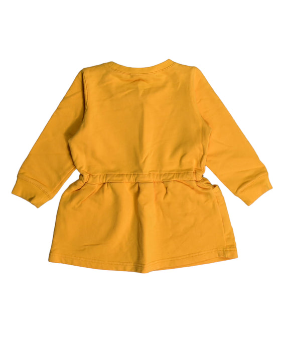 A Yellow Long Sleeve Dresses from Chateau de Sable in size 18-24M for girl. (Back View)