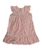 A Red Sleeveless Dresses from Petit Bateau in size 3T for girl. (Back View)