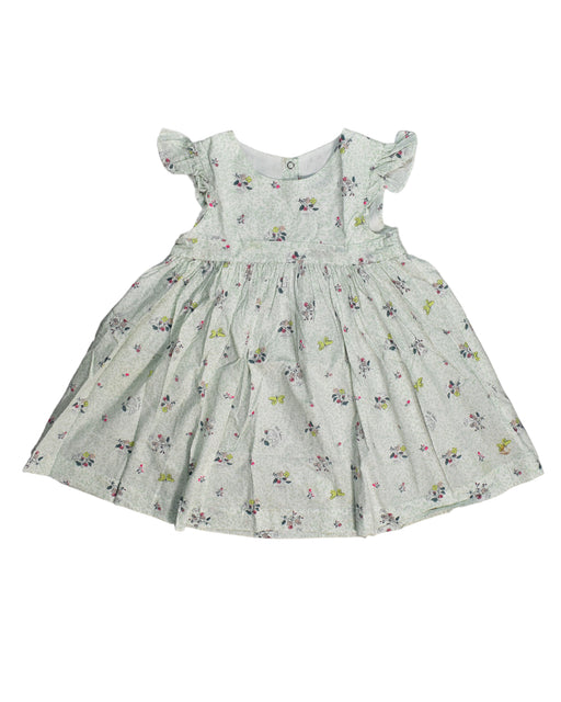 A Green Short Sleeve Dresses from Petit Bateau in size 3T for girl. (Front View)