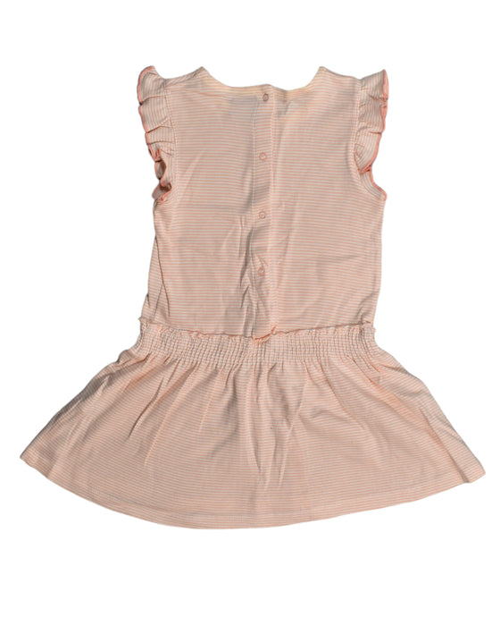 A Pink Sleeveless Dresses from Petit Bateau in size 3T for girl. (Back View)