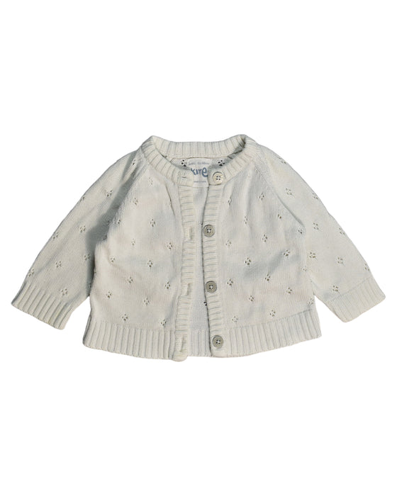 A White Cardigans from Kite in size 3-6M for girl. (Front View)