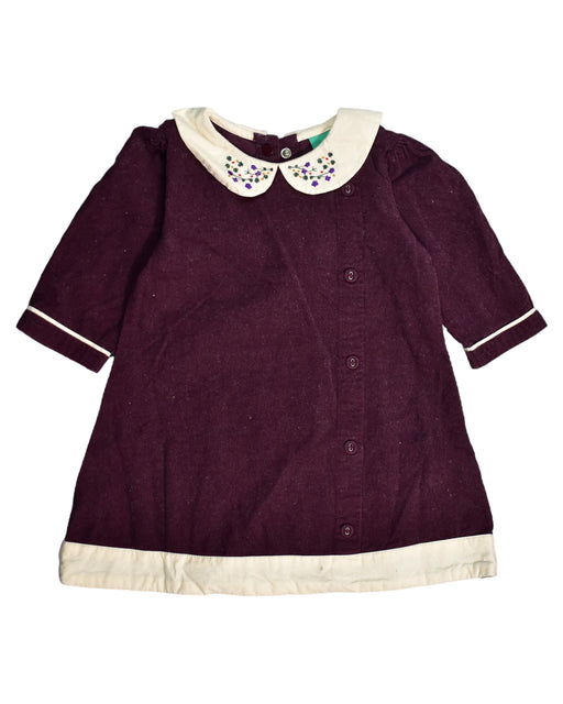 A Burgundy Long Sleeve Dresses from Little Green Radicals in size 18-24M for girl. (Front View)
