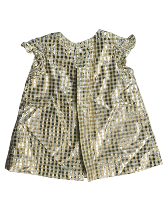 A Gold Short Sleeve Dresses from Bonpoint in size 3-6M for girl. (Back View)
