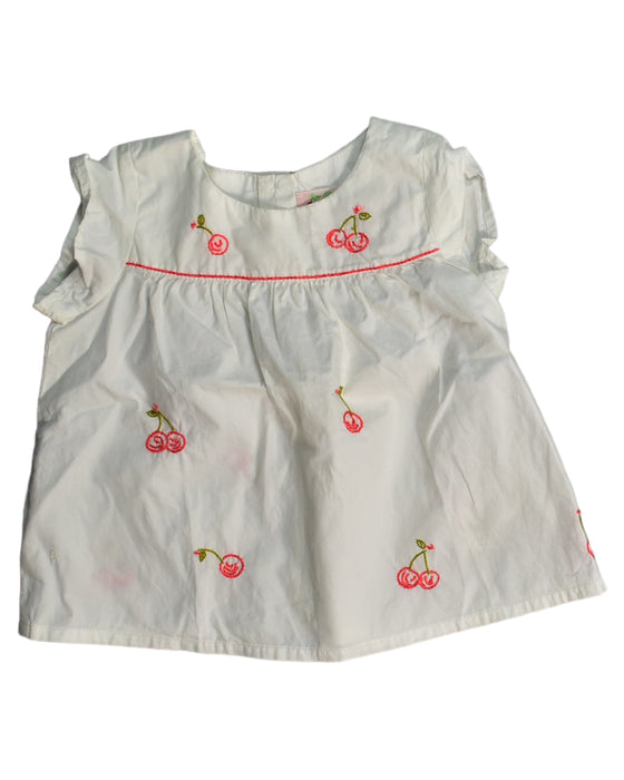 A White Short Sleeve Tops from Bonpoint in size 6-12M for girl. (Front View)