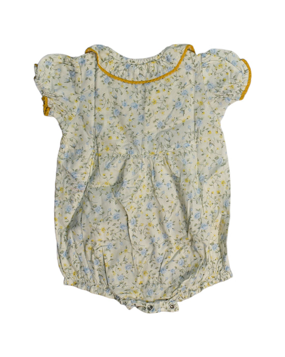 A Yellow Bodysuits from Happyology in size 0-3M for girl. (Back View)